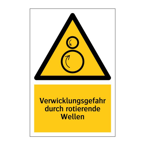 Verwicklungsgefahr durch rotierende Wellen