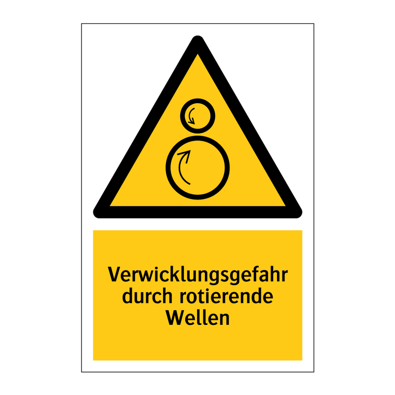 Verwicklungsgefahr durch rotierende Wellen