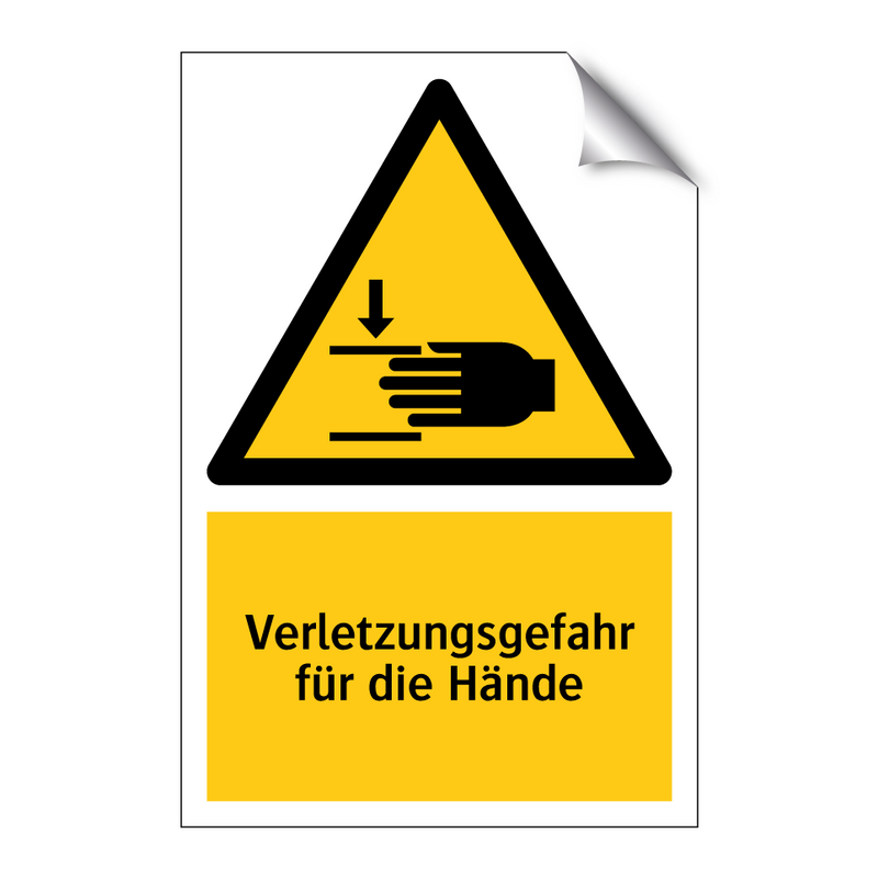 Verletzungsgefahr für die Hände
