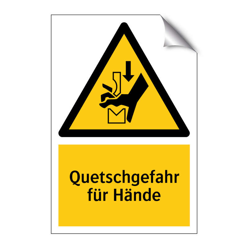 Quetschgefahr für Hände
