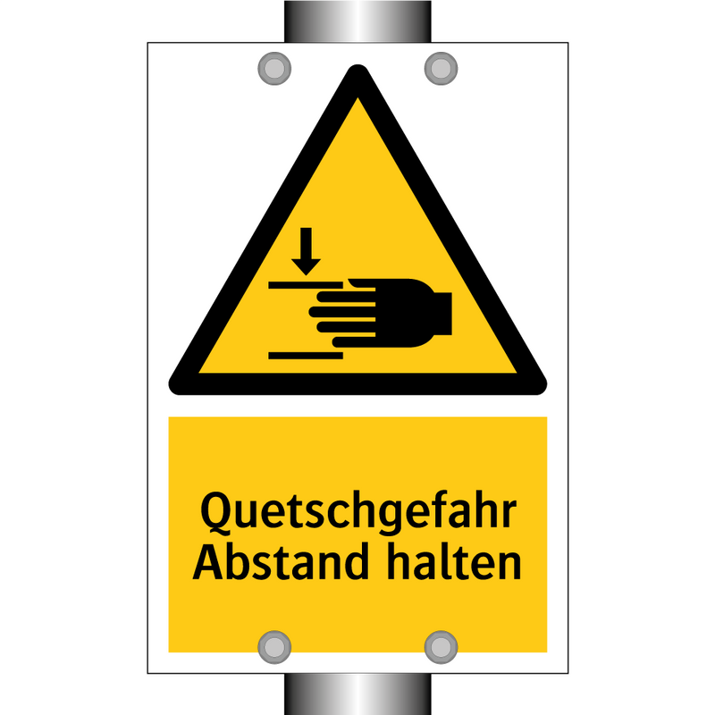 Quetschgefahr Abstand halten