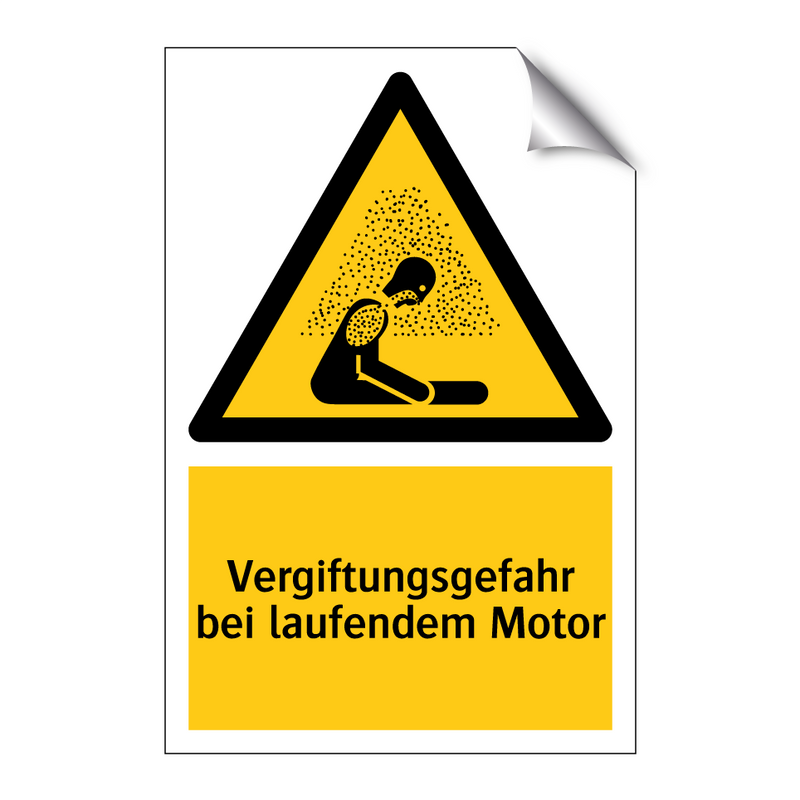 Vergiftungsgefahr bei laufendem Motor