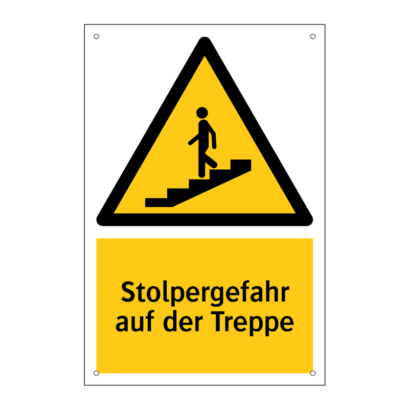 Stolpergefahr auf der Treppe