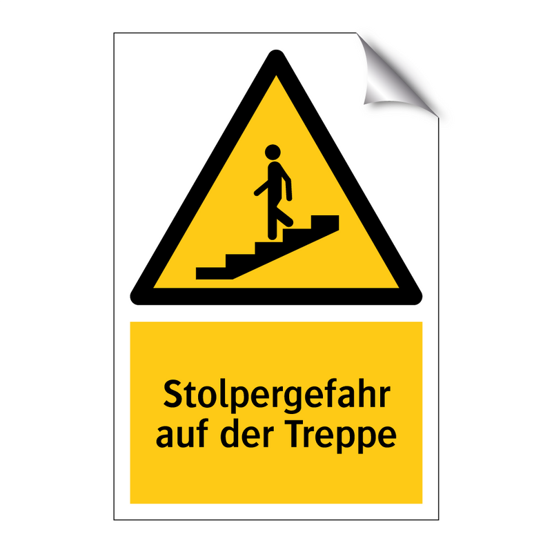 Stolpergefahr auf der Treppe