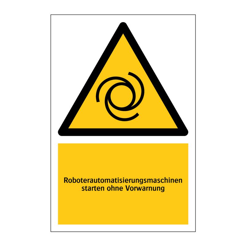 Roboterautomatisierungsmaschinen starten ohne Vorwarnung