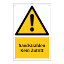 Sandstrahlen Kein Zutritt