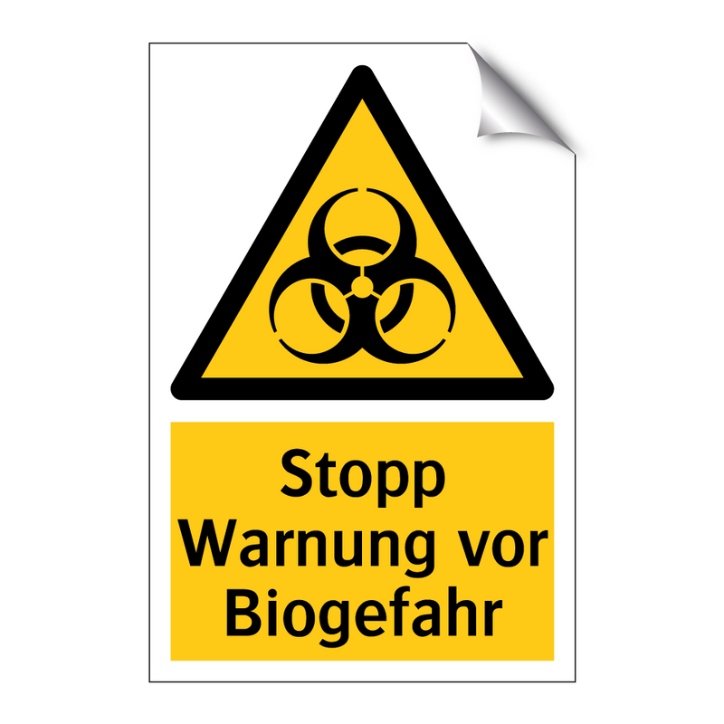 Stopp Warnung vor Biogefahr