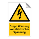Stopp Warnung vor elektrischer Spannung