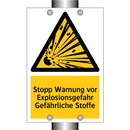 Stopp Warnung vor Explosionsgefahr Gefährliche Stoffe