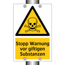 Stopp Warnung vor giftigen Substanzen