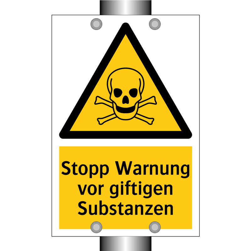 Stopp Warnung vor giftigen Substanzen