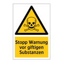 Stopp Warnung vor giftigen Substanzen