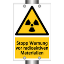 Stopp Warnung vor radioaktiven Materialien