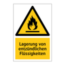 Lagerung von entzündlichen Flüssigkeiten