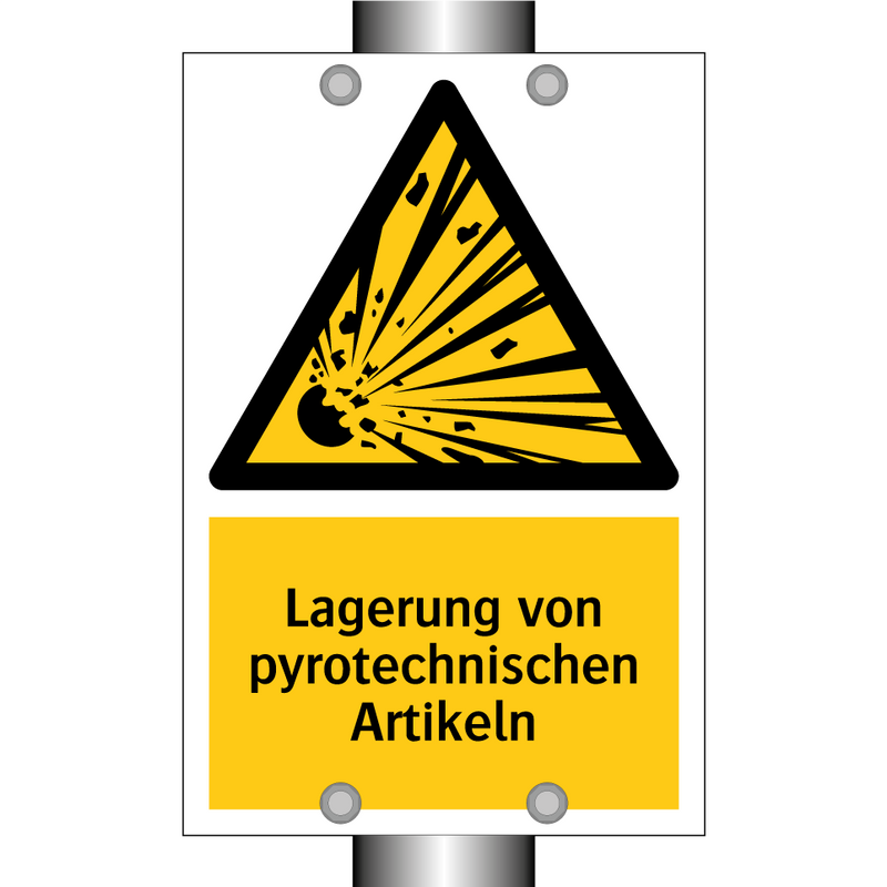 Lagerung von pyrotechnischen Artikeln