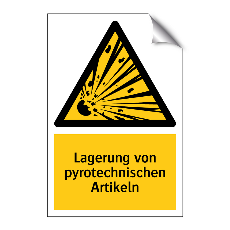 Lagerung von pyrotechnischen Artikeln