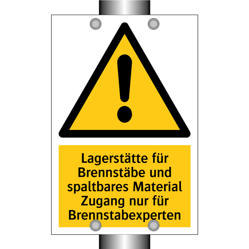 Lagerstätte für Brennstäbe und spaltbares Material Zugang nur für Brennstabexperten