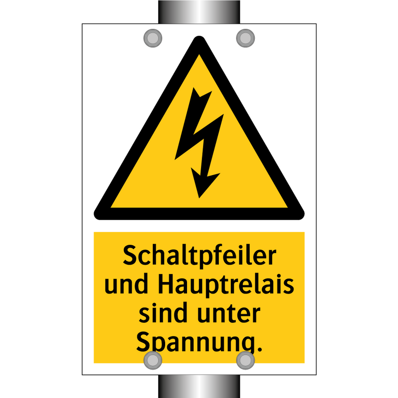 Schaltpfeiler und Hauptrelais sind unter Spannung.