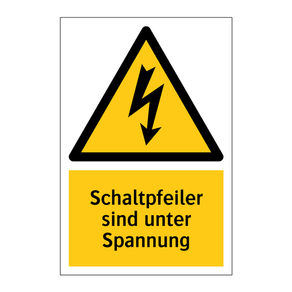 Schaltpfeiler sind unter Spannung