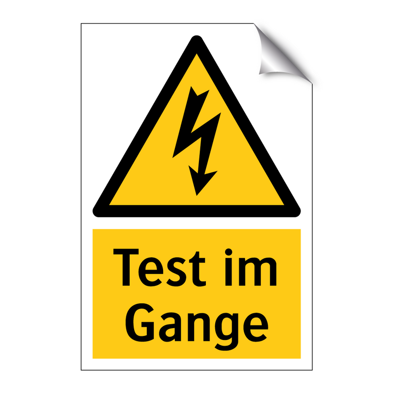 Test im Gange