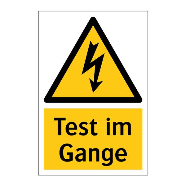 Test im Gange