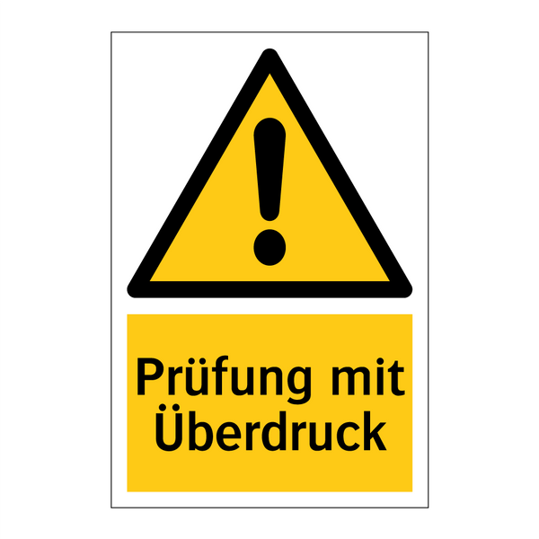 Prüfung mit Überdruck