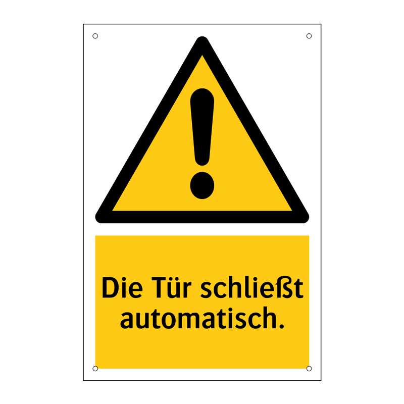 Die Tür schließt automatisch.