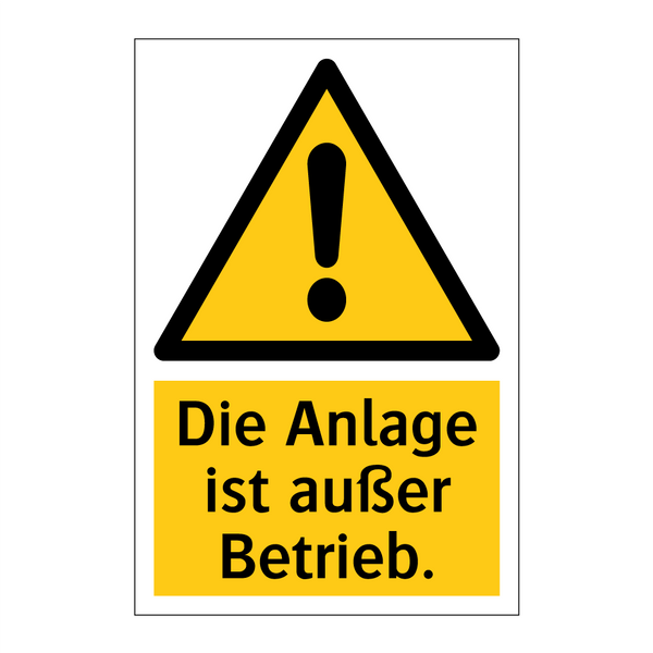 Die Anlage ist außer Betrieb.