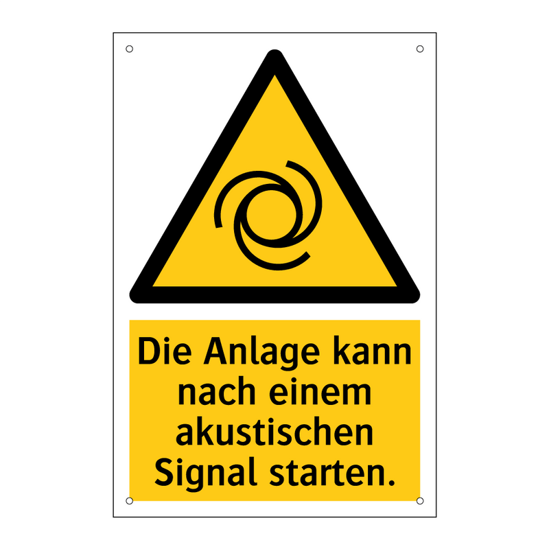 Die Anlage kann nach einem akustischen Signal starten.