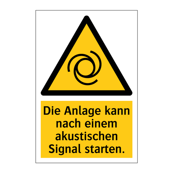 Die Anlage kann nach einem akustischen Signal starten.