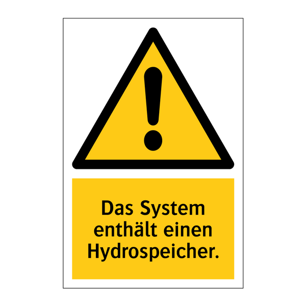 Das System enthält einen Hydrospeicher.