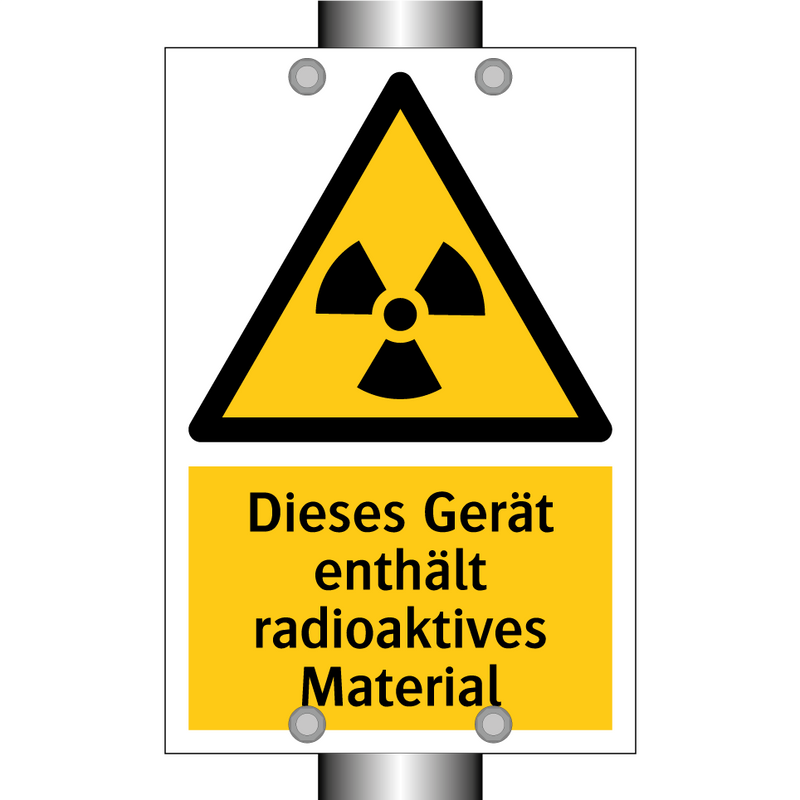 Dieses Gerät enthält radioaktives Material