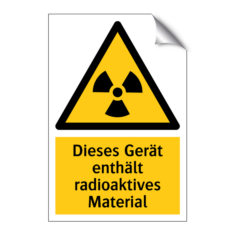 Dieses Gerät enthält radioaktives Material