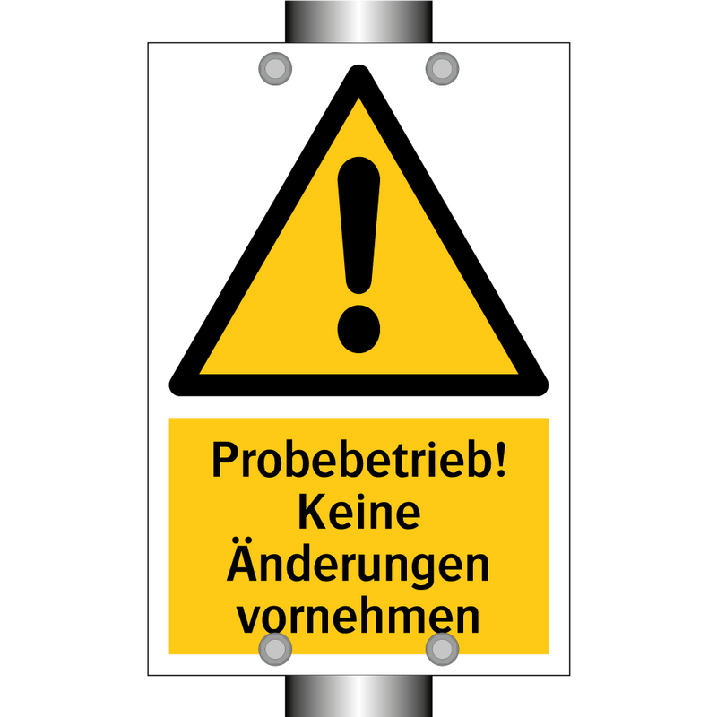 Probebetrieb! Keine Änderungen vornehmen