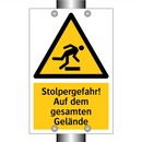 Stolpergefahr! Auf dem gesamten Gelände