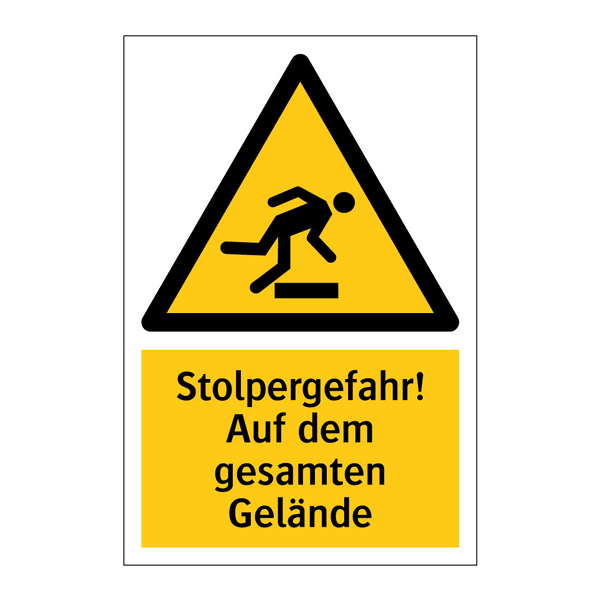 Stolpergefahr! Auf dem gesamten Gelände