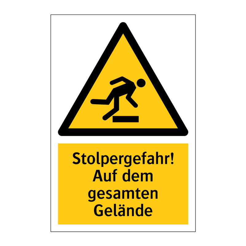 Stolpergefahr! Auf dem gesamten Gelände