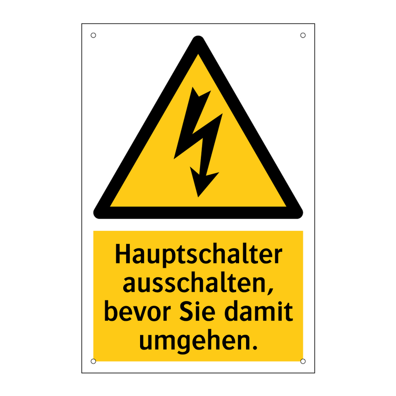 Hauptschalter ausschalten, bevor Sie damit umgehen.