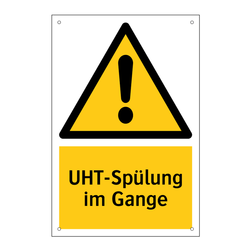 UHT-Spülung im Gange