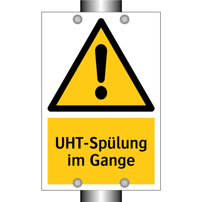UHT-Spülung im Gange