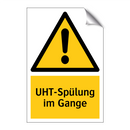 UHT-Spülung im Gange