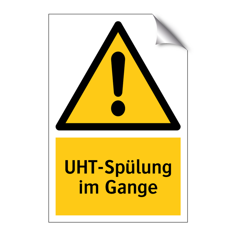 UHT-Spülung im Gange