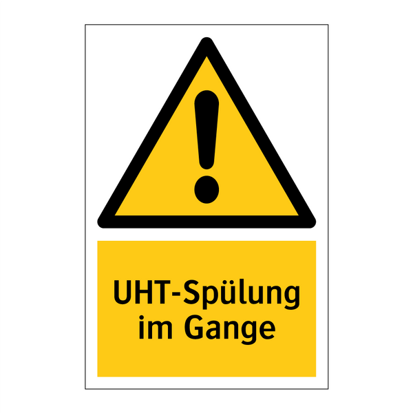 UHT-Spülung im Gange