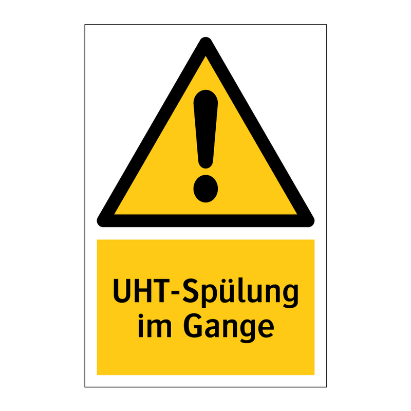 UHT-Spülung im Gange