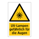UV-Lampen gefährlich für die Augen