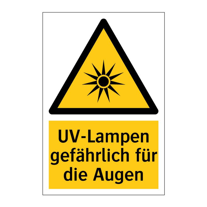 UV-Lampen gefährlich für die Augen
