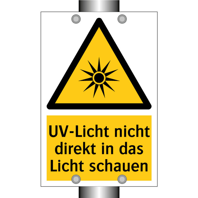 UV-Licht nicht direkt in das Licht schauen