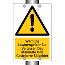 Warnung Lawinengefahr Sie Verlassen Das Markierte Und Gesicherte Skigebiet