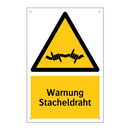 Warnung Stacheldraht