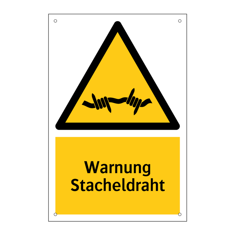 Warnung Stacheldraht